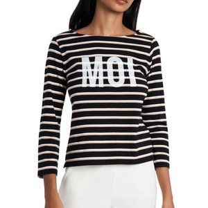 NWT Riley & Rae Striped Crewneck MOI Top S